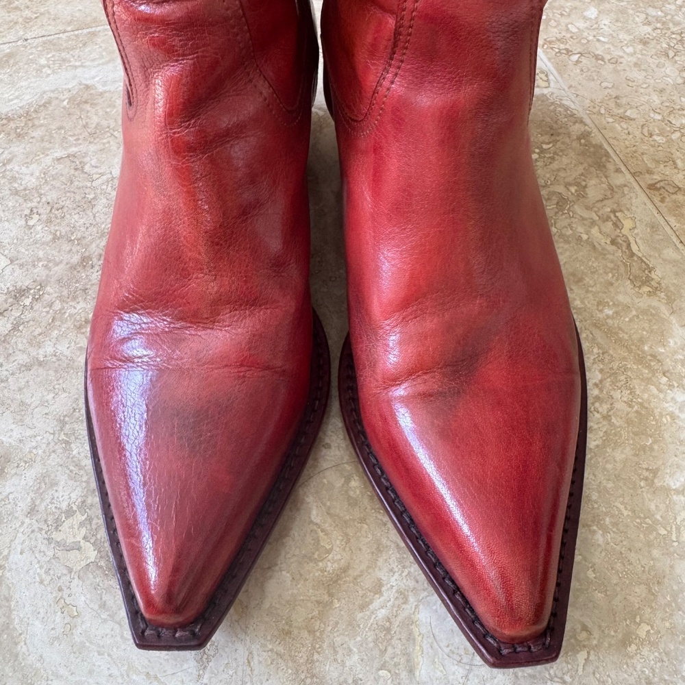 Cole Haan  Red Cowboy Boots Women's SZ 8 1/2